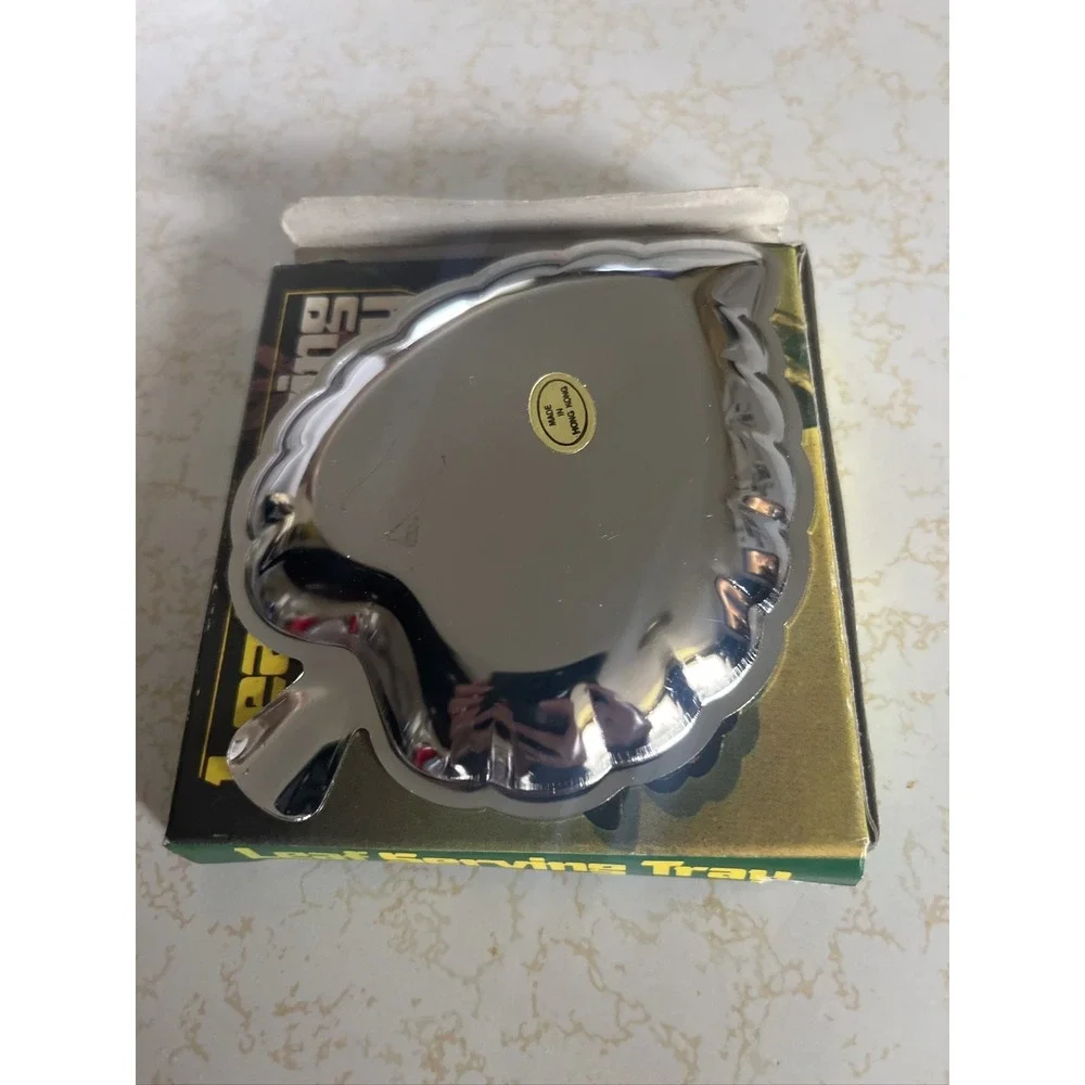 MCM Chrome Leaf Serving Tray Candy Dish with‎ Box Mid-Century Style